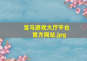 宝马游戏大厅平台官方网站