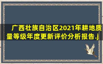 广西壮族自治区2021年耕地质量等级年度更新评价分析报告