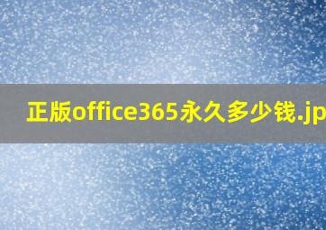 正版office365永久多少钱