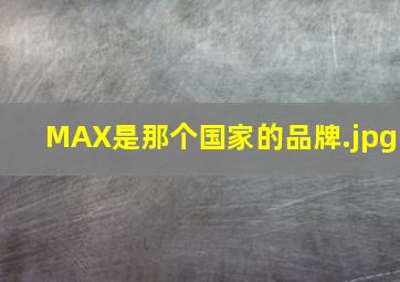 MAX是那个国家的品牌