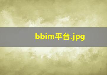 bbim平台