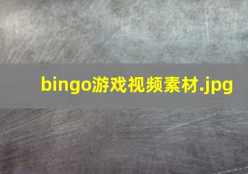 bingo游戏视频素材