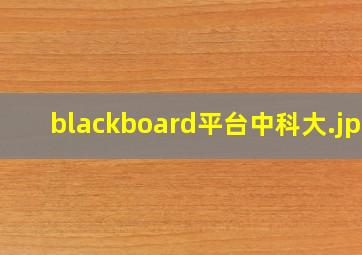 blackboard平台中科大
