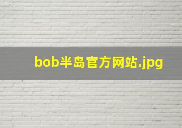 bob半岛官方网站