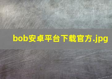 bob安卓平台下载官方
