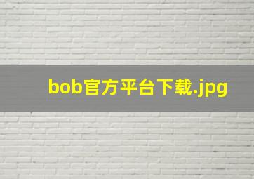 bob官方平台下载