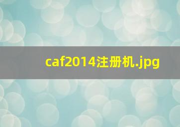 caf2014注册机