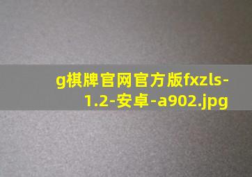 g棋牌官网官方版fxzls-1.2-安卓-a902