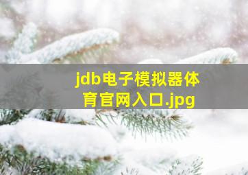 jdb电子模拟器体育官网入口