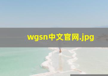 wgsn中文官网