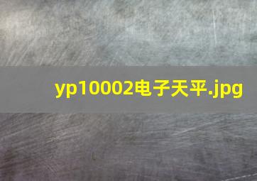 yp10002电子天平