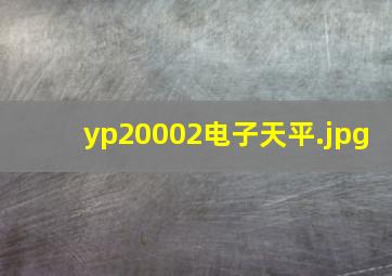 yp20002电子天平